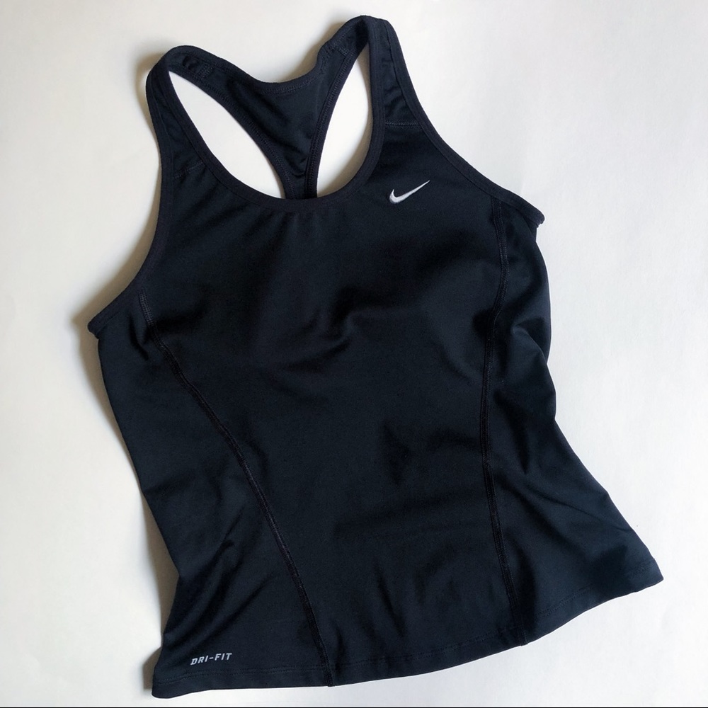 Black Nike Racerback Athletic Tank with Pockets